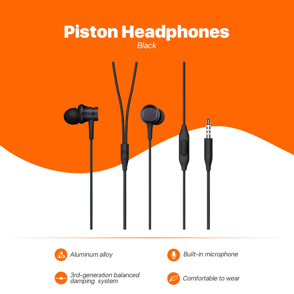 Xiaomi Mi Piston Basic Wired Headphones - Black