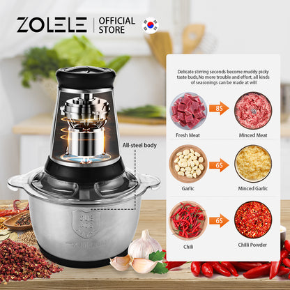 Zolele ZD002 Meat Grinder 300W Motor - Black