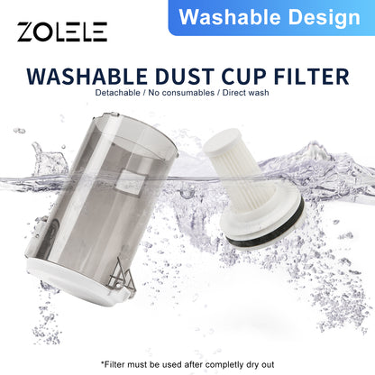 Zolele ZE002 Dust Absorber Home Vacuum Cleaner - White