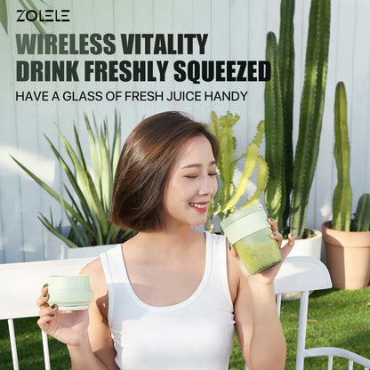 Zolele Zi102 Portable Mini Juicer Blender 400ml - Green