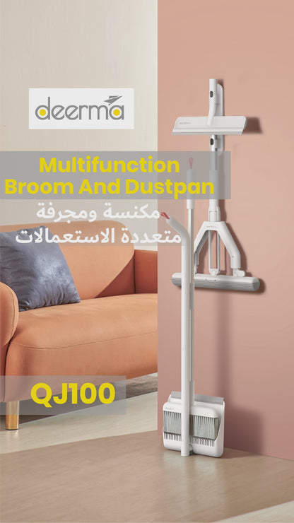 Deerma QJ100 مكنسة تنظيف متعددة الوظائف 3 في 1 ومجموعة تنظيف منزلية - أبيض