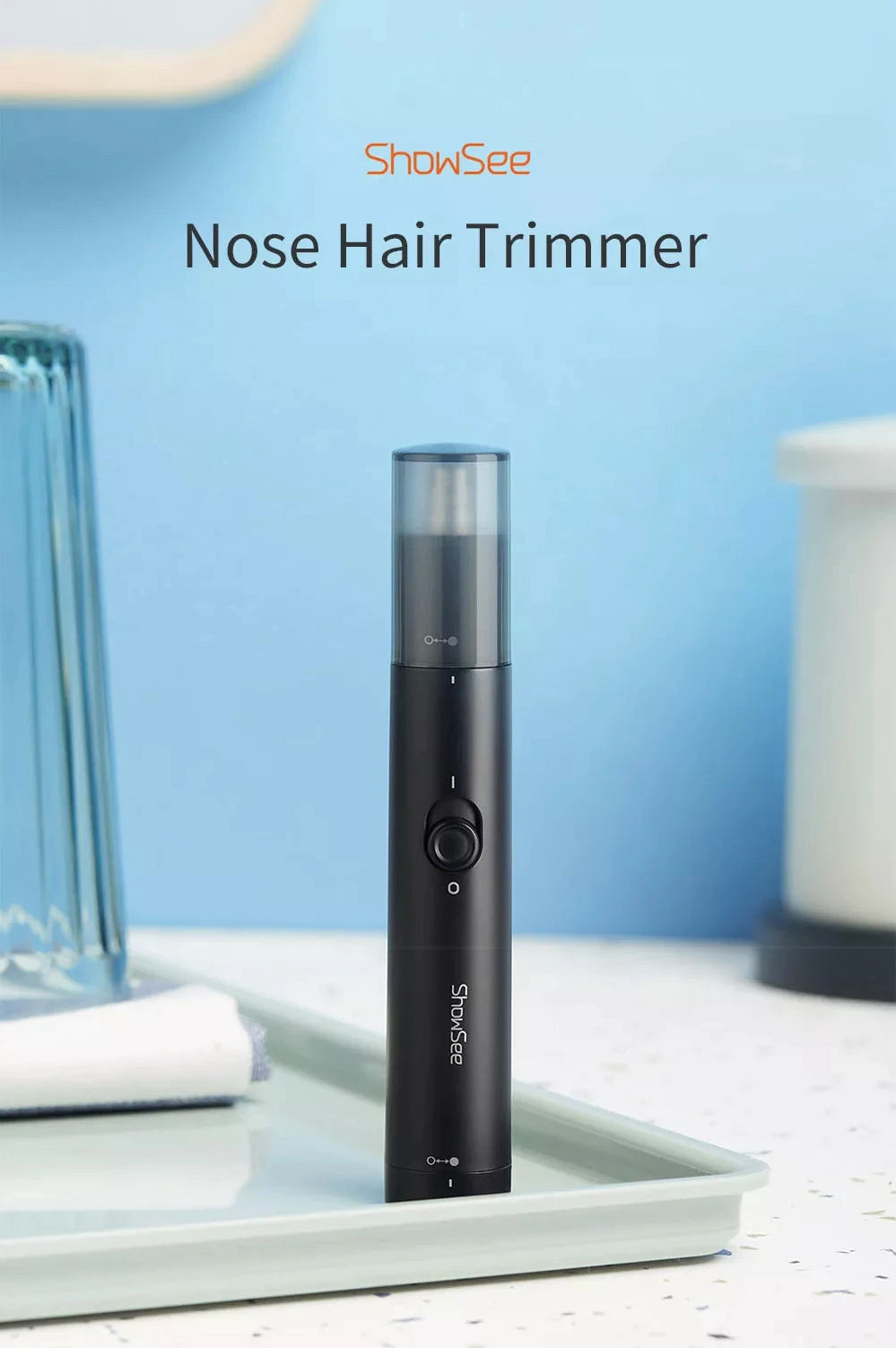 ShowSee C1 Portable Electric Nose Hair Trimmer - Black