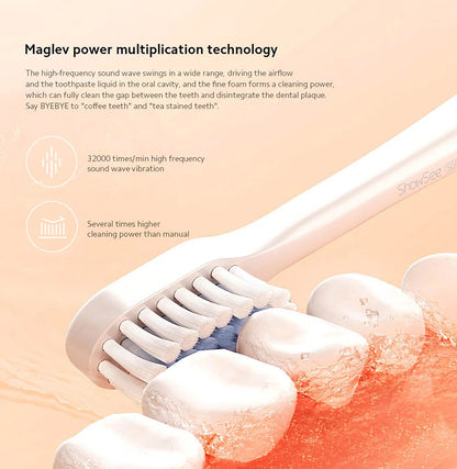 Showsee D1-P Electric Toothbrush 3 Brushing Modes - White