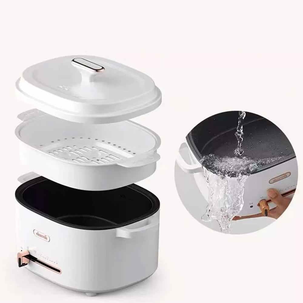 Deerma DG15 Portable Multi-function Electric Hot Pot Cooker - White