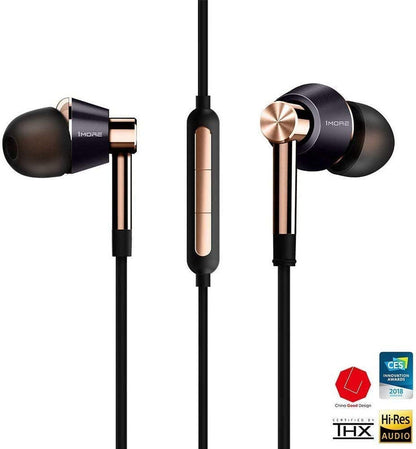 1MORE E1001 Tripler Driver In-Ear Headphones - Gold