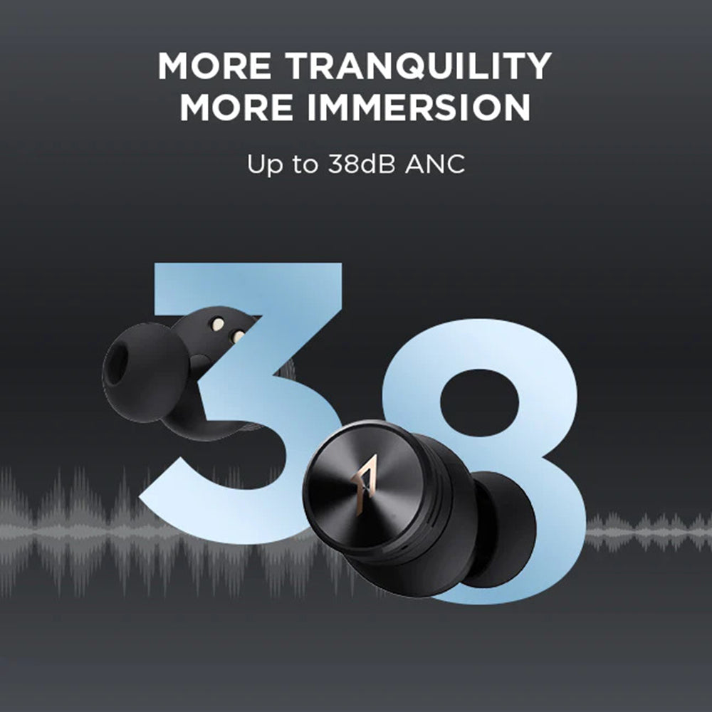 1MORE EC302 PistonBuds Pro سماعات أذن لاسلكية بخاصية إلغاء الضوضاء - أسود