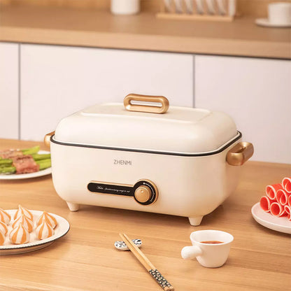 Zhenmi ED4001 Multi-function Electric Cooking Pot - White