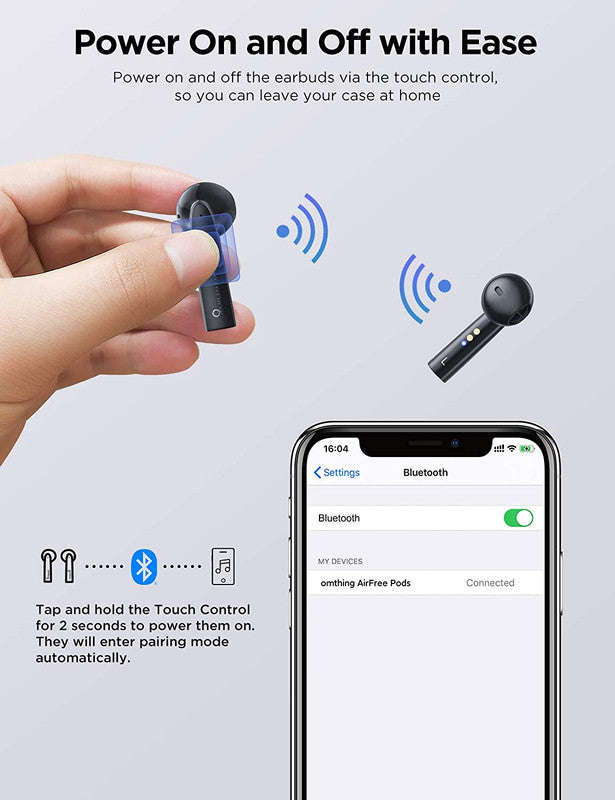 1More EO005 Omthing Airfree Pods سماعات أذن لاسلكية - أسود