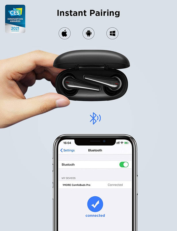 1MORE ES901 ComfoBuds Pro True Wireless EarBuds ANC Modes - Black