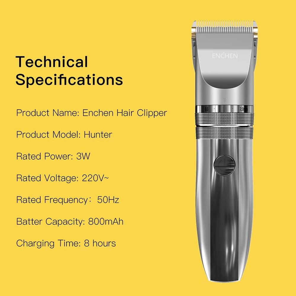 Enchen Hunter Electric Hair Trimmer - Grey