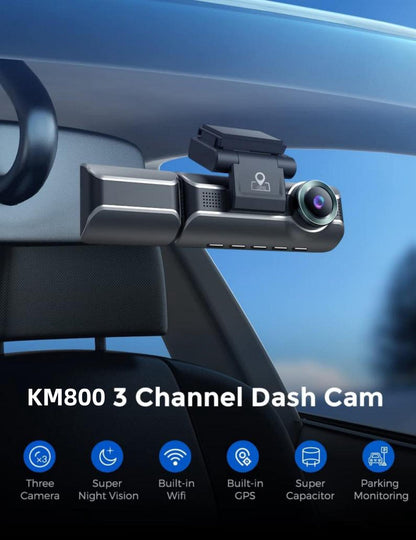 Jiekemi KM800 Smart Dash Cam 4K HD - Black