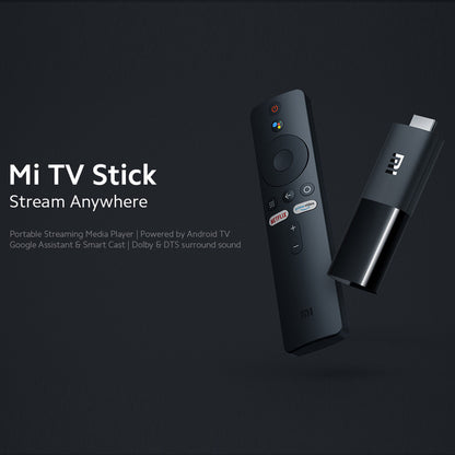 Xiaomi MI TV Stick تلفزيون أندرويد محمول مع جهاز تحكم عن بعد - أسود