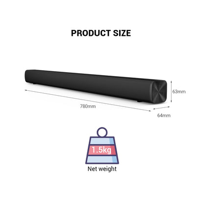 مكبر صوت بلوتوث Redmi TV Soundbar Deep Bass - أسود