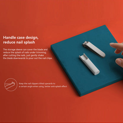Xiaomi Mi MJZJD001QW Anti Splash Nail Clipper With Handle Case Storage - White