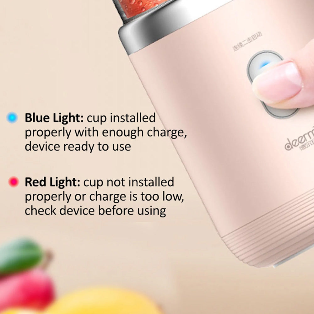 Deerma NU05 Mini USB Blender Bottle Portable Travel Juicer Cup - Pink