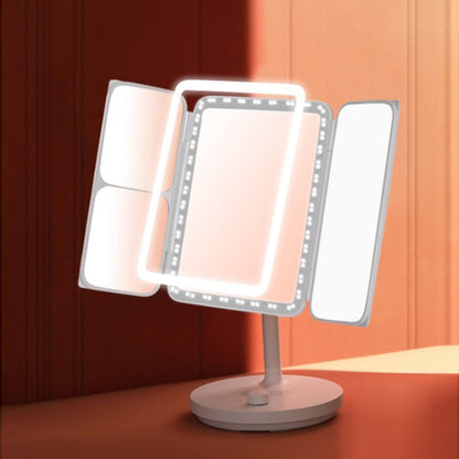 مرآة مكياج LED قابلة للطي 4 في 1 من جوردن وجودي NV536 - أبيض