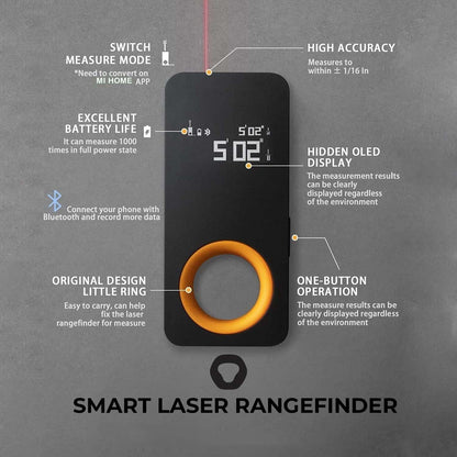 Hoto Smart Laser Measure Digital Tape Measure - Black