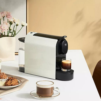 Scishare S1106 Mini Capsule Coffee Machine One Click Extraction Coffee - Black/White