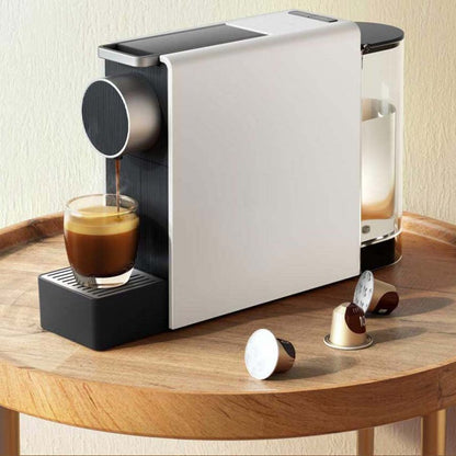 ماكينة صنع القهوة ميني سمارت من سيشار S1201 مع 20 كبسولة قهوة - رمادي