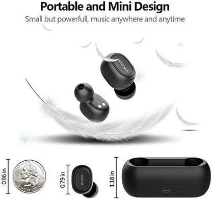 QCY T1C True Wireless Earbuds With Noise Cancelling - Black