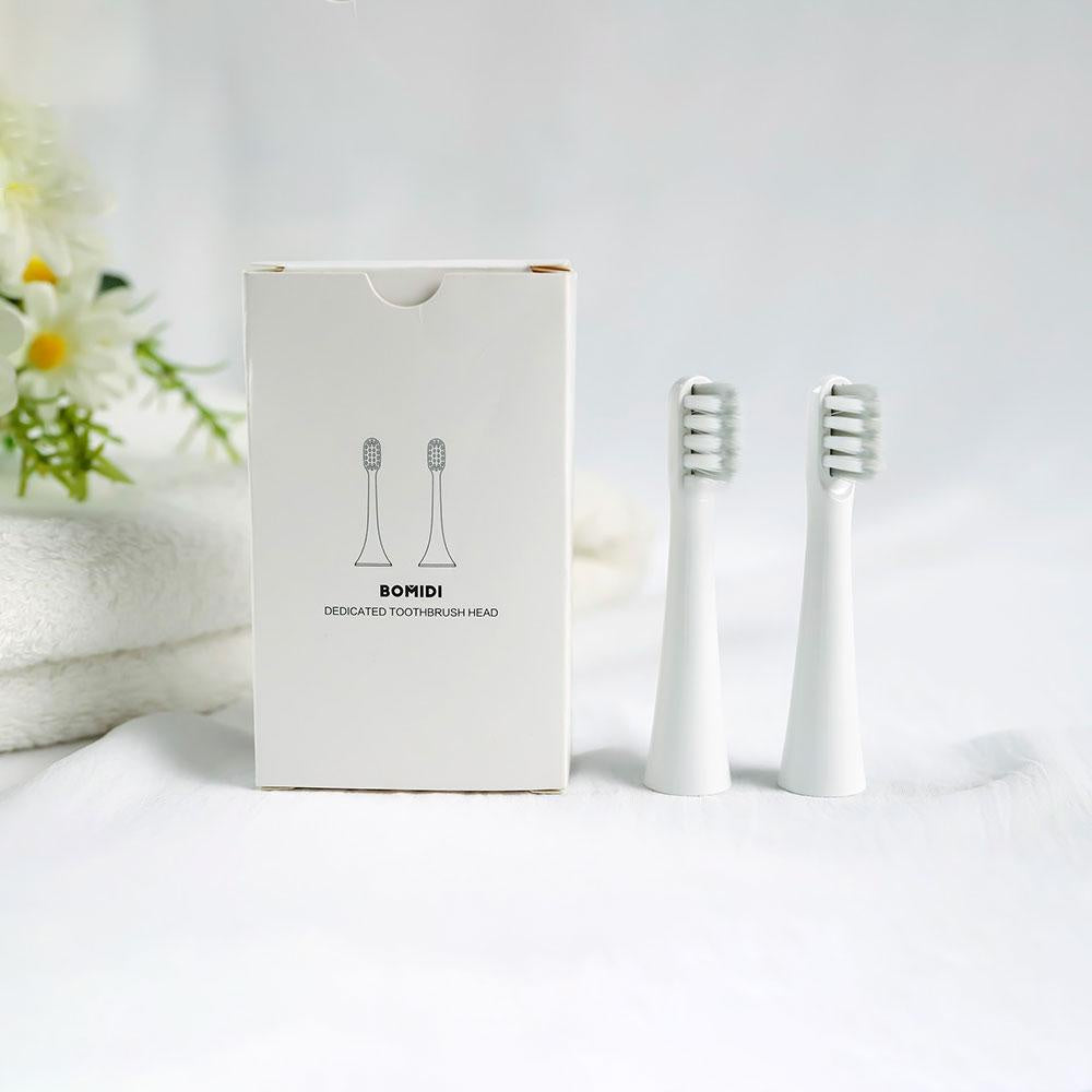 رؤوس بديلة لفرشاة الأسنان الكهربائية من بوميدي T501، عبوة واحدة (قطعتان من رؤوس الفرشاة) - أبيض