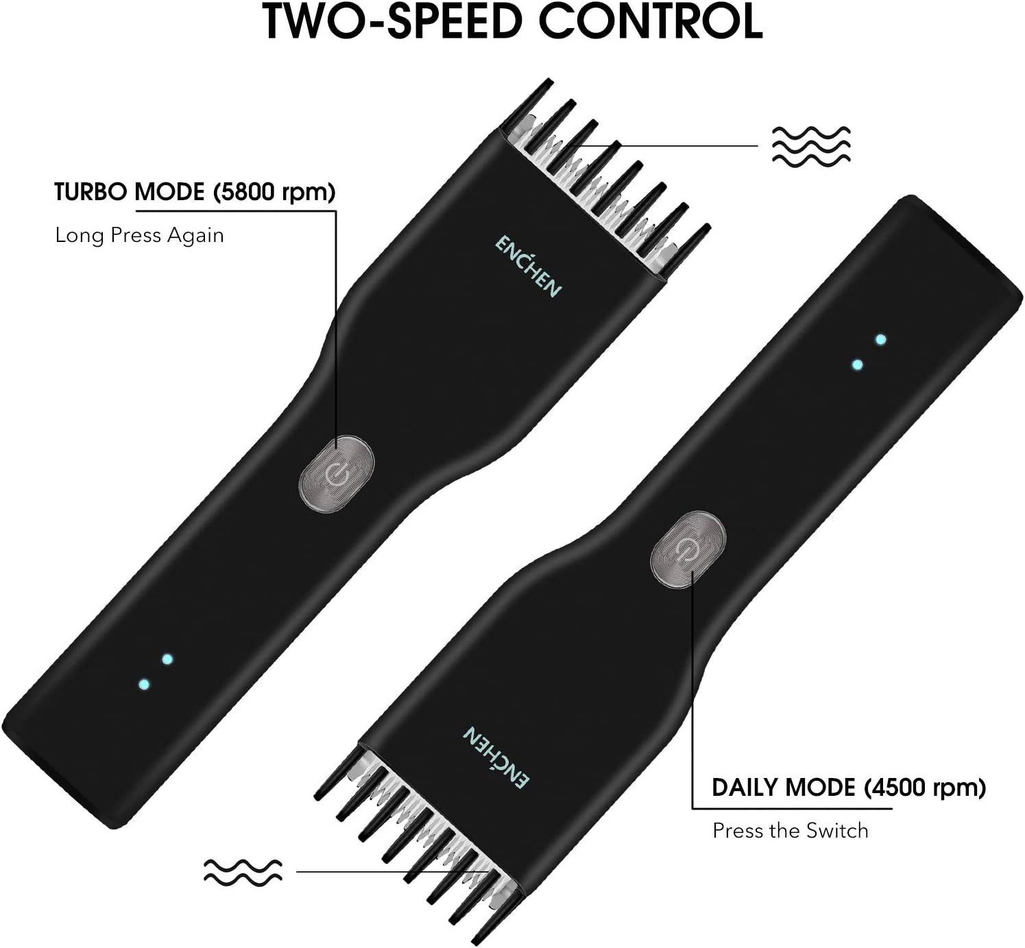 ماكينة قص الشعر الكهربائية اللاسلكية متعددة الوظائف Enchen Boost - أسود