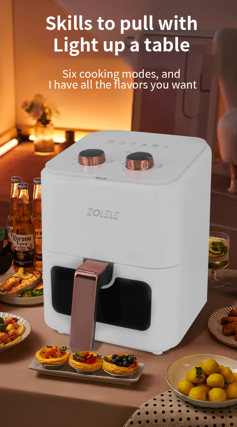 Zolele ZA003 Electric Air Fryer 5.5L Capacity - White