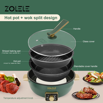 Zolele ZC300 Multifunctional Double Pot - Green