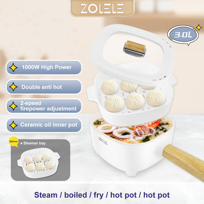 Zolele ZC306 Electric Cooking Pot Multifunctional - White