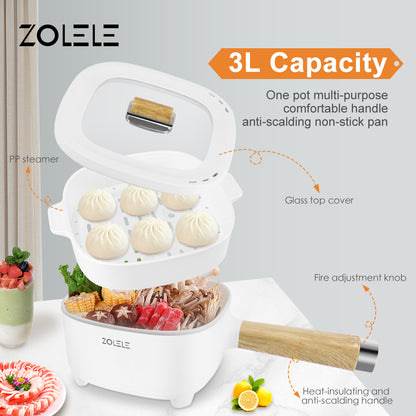 Zolele ZC306 Electric Cooking Pot Multifunctional - White