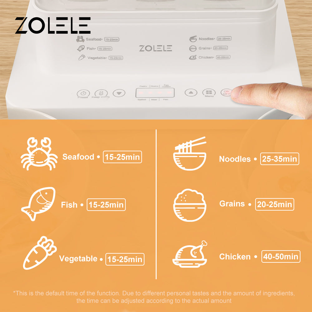 Zolele ZM100 Electric Steamer With 24L - White