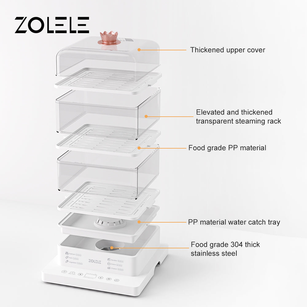 Zolele ZM100 Electric Steamer With 24L - White