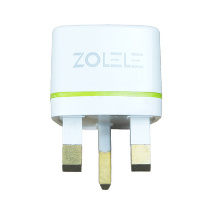 Zolele Universal Power Adaptor 3 Pin - White