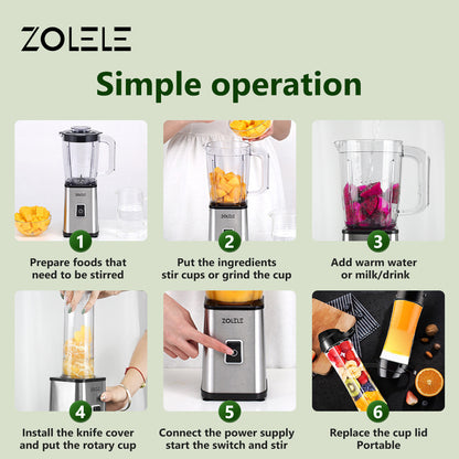 Zolele Zi101 Electric Juicer Multifunctional 800ml - Silver