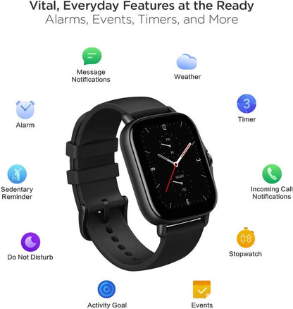 Amazfit GTS 2 Smart Watch With Built-In Alexa 1.65 Amoled Display - Black