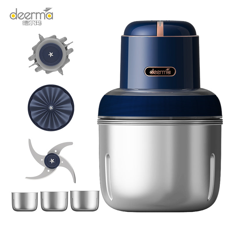 Deerma JR08 3 in 1 Wireless Portable Multifunctional Food Processor - Blue